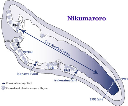 Map of Nikumaroro